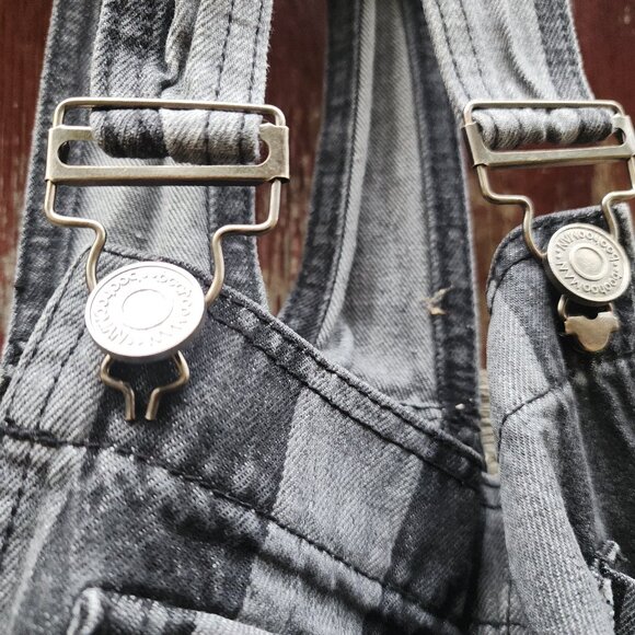 MAN Overalls, grey unisex hipster style whimsical overalls size Medium - Picture 5 of 7